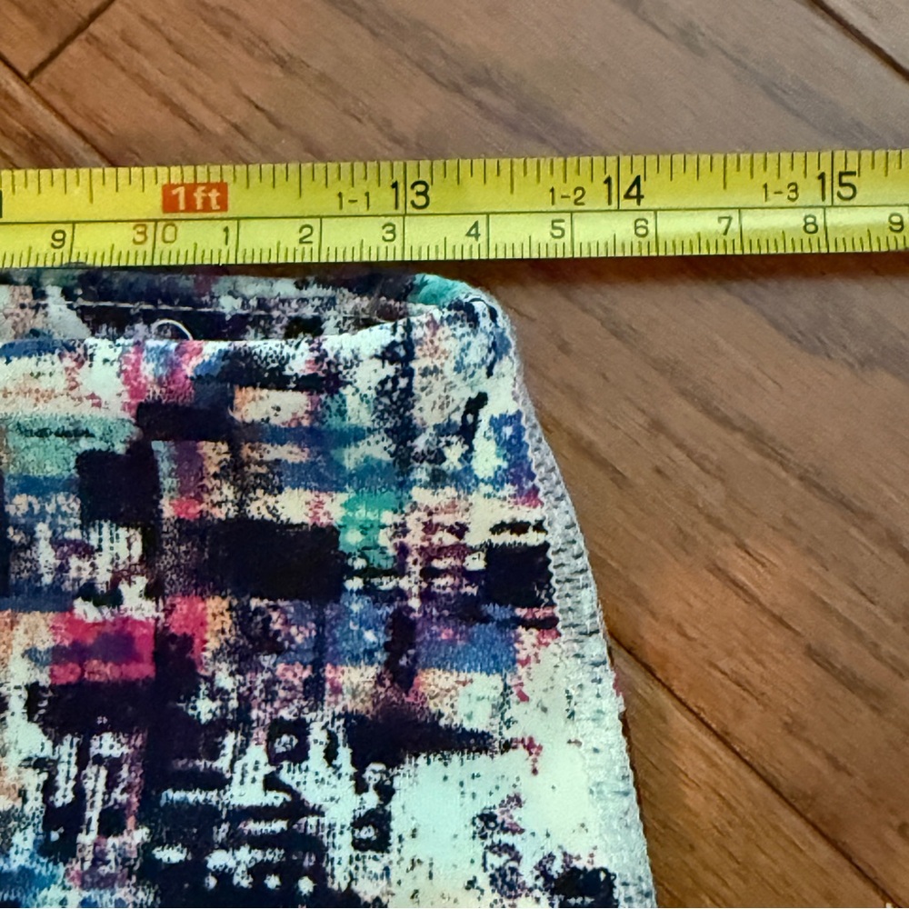 Mono B -  Navy Blue Women’s Leggings with Colorful Abstract Design - Size Medium - Picture 8 of 13